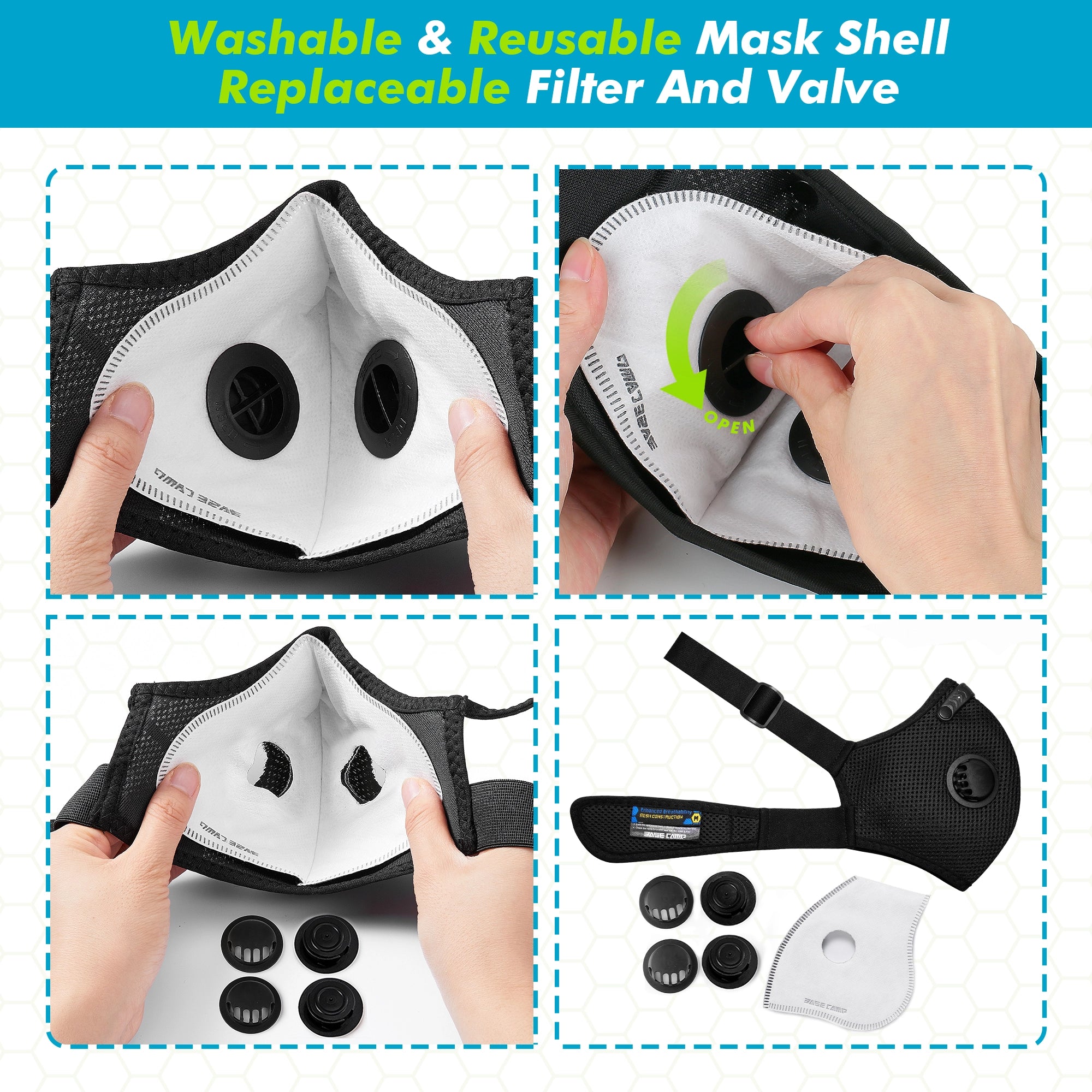 BASE CAMP® M Pro Dust Mask Combo Kit