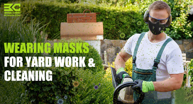 Janitor Mask Wearing Masks During Yard Work and Public Area Cleaning – BASE CAMP® Mask