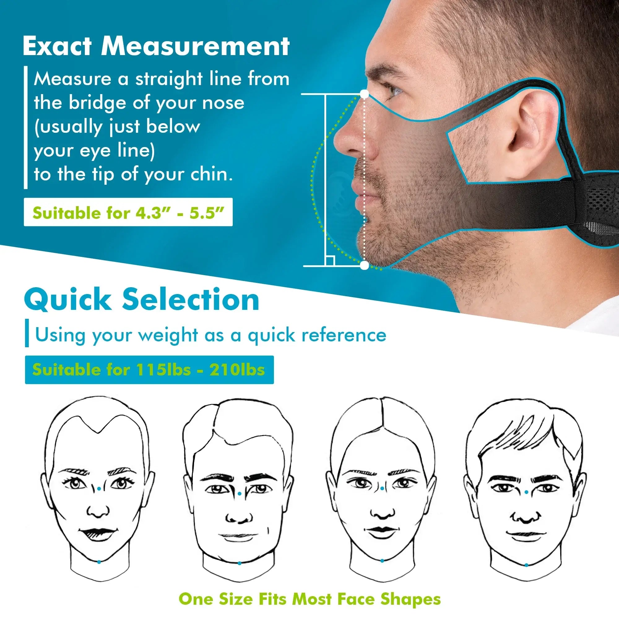 dust mask size range