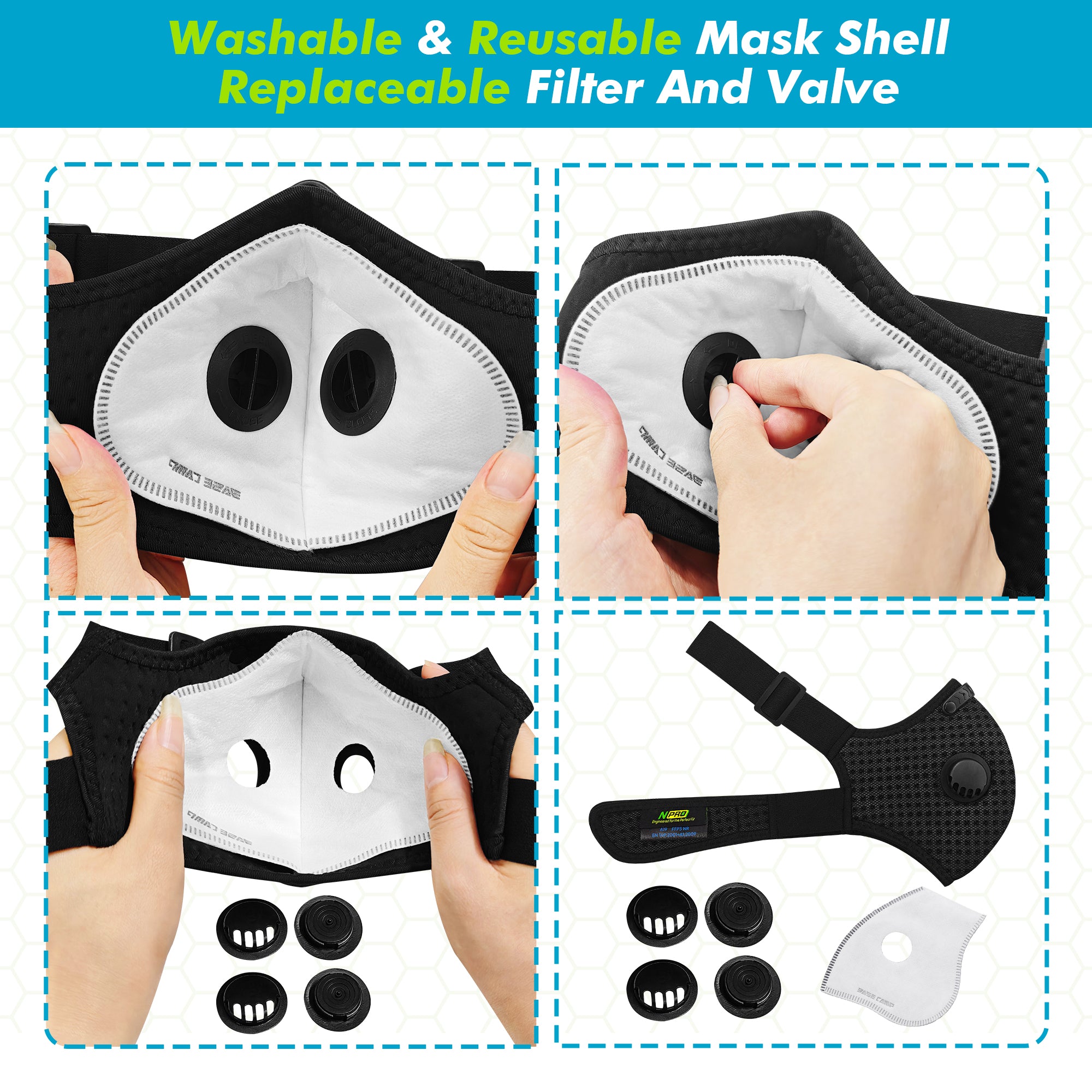 （New Arrival）BASE CAMP® N Pro  Dust Mask Combo Kit