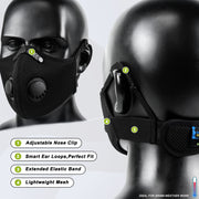 BASE CAMP® M Plus 4.0 Dust Mask Combo Kit features adjustable nose clip, smart ear loops, extended elastic band, and lightweight mesh.
