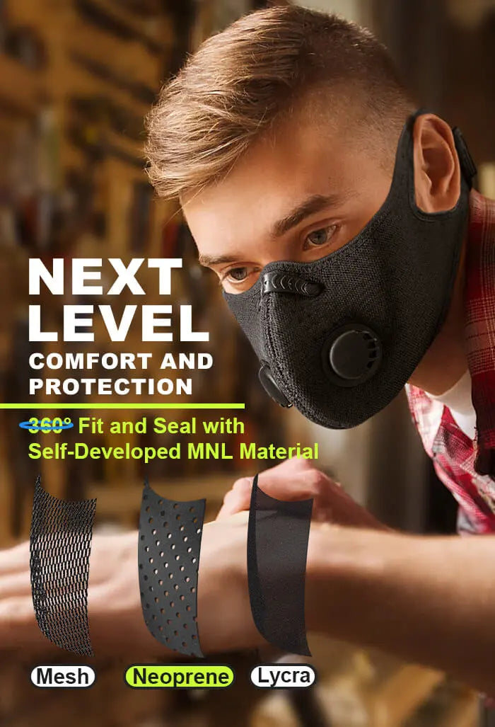 wood dust mask in woodworking