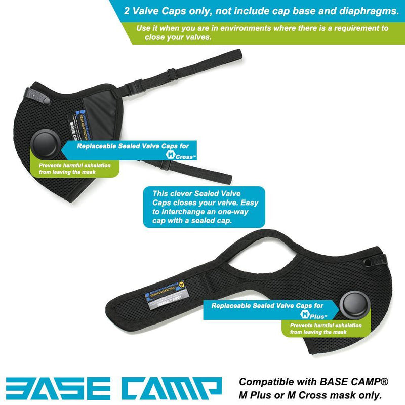 BASE CAMP® Replacement Sealed Valve Caps - BASE CAMP®Mask